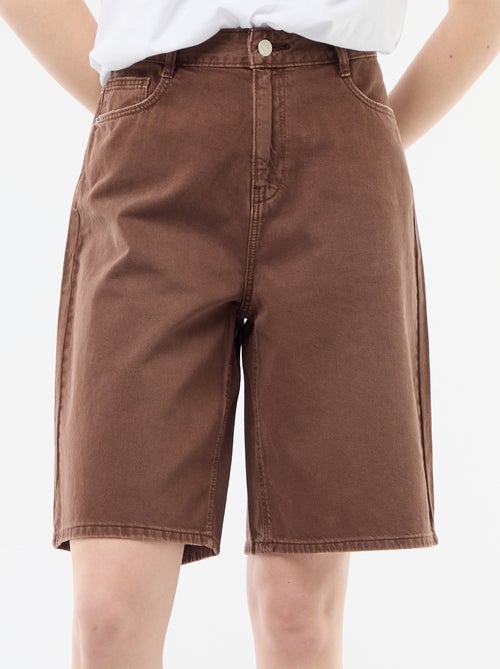 Bermudas largas em sarja - Kiabi