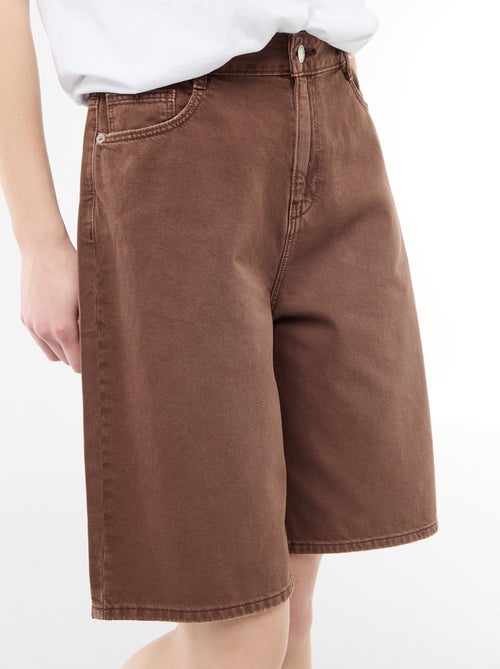 Bermudas largas em sarja - Kiabi