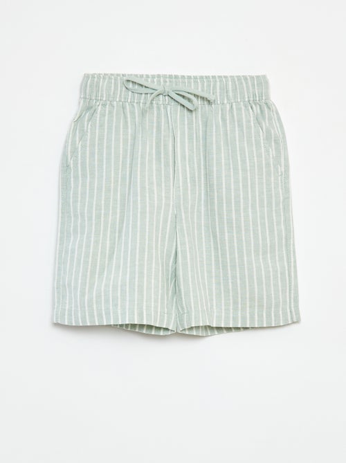 Bermudas leves às riscas - Kiabi