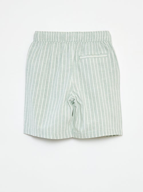 Bermudas leves às riscas - Kiabi