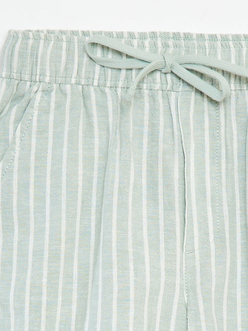 Bermudas leves às riscas - Kiabi