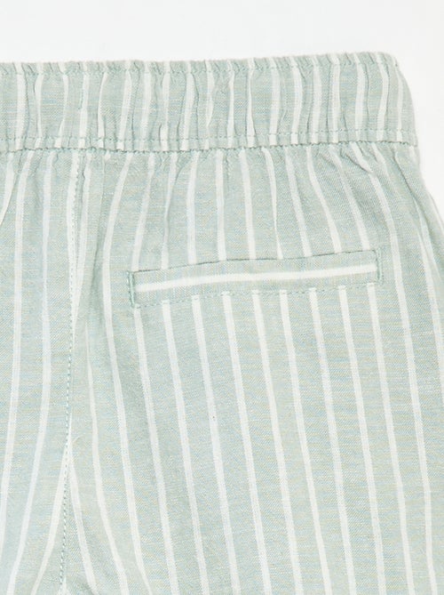 Bermudas leves às riscas - Kiabi