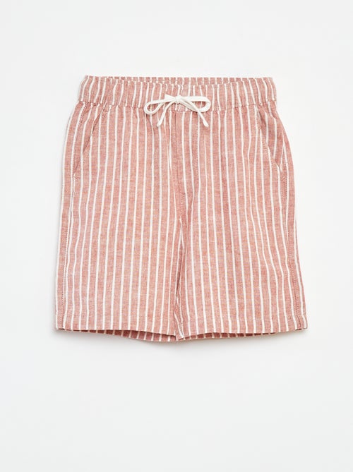 Bermudas leves às riscas - Kiabi