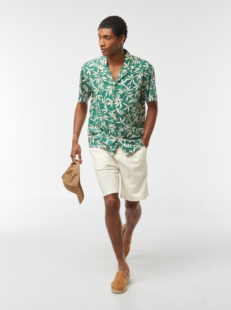 Bermudas lisas com bolsos BRANCO - Kiabi