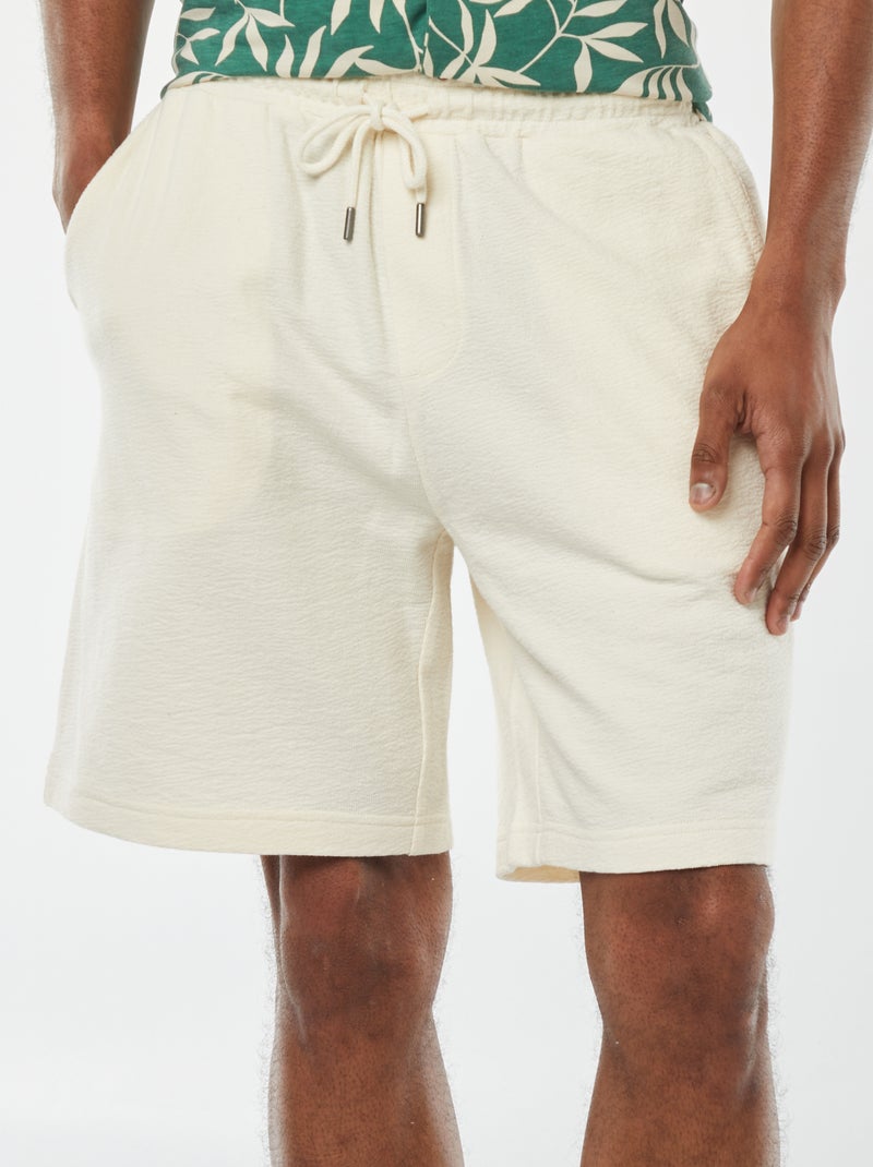 Bermudas lisas com bolsos BRANCO - Kiabi