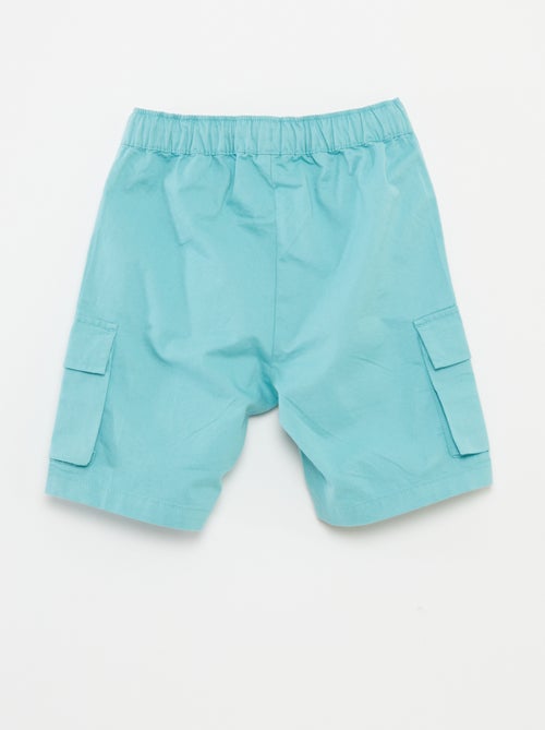 Bermudas lisas com bolsos com aba - Kiabi