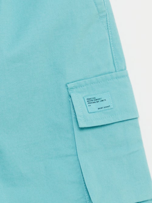 Bermudas lisas com bolsos com aba - Kiabi