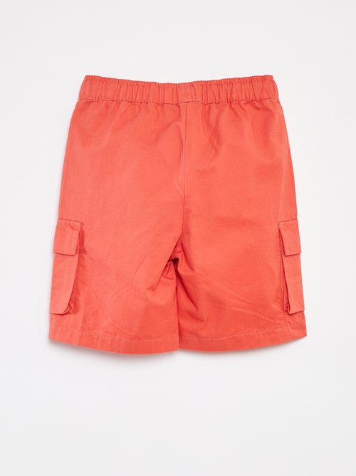 Bermudas lisas com bolsos com aba - Kiabi