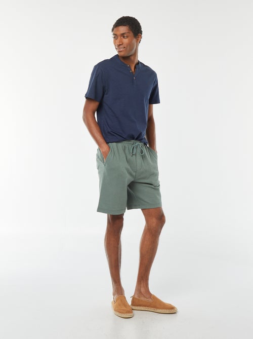 Bermudas lisas com bolsos - Kiabi