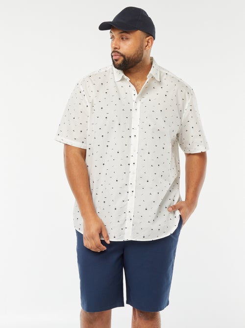 Bermudas lisas com cintura elástica - Kiabi