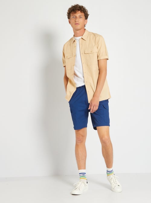 Bermudas lisas com cintura elástica - Kiabi