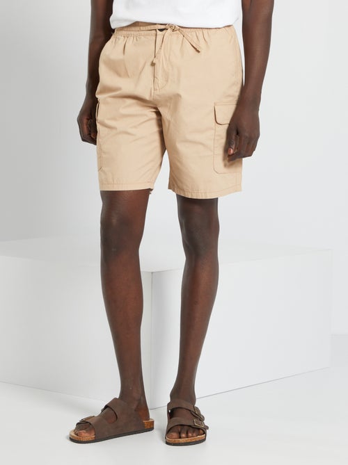 Bermudas lisas com cintura elástica - Kiabi