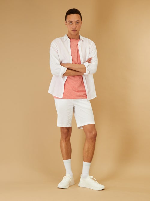 Bermudas lisas com cintura elástica - Kiabi