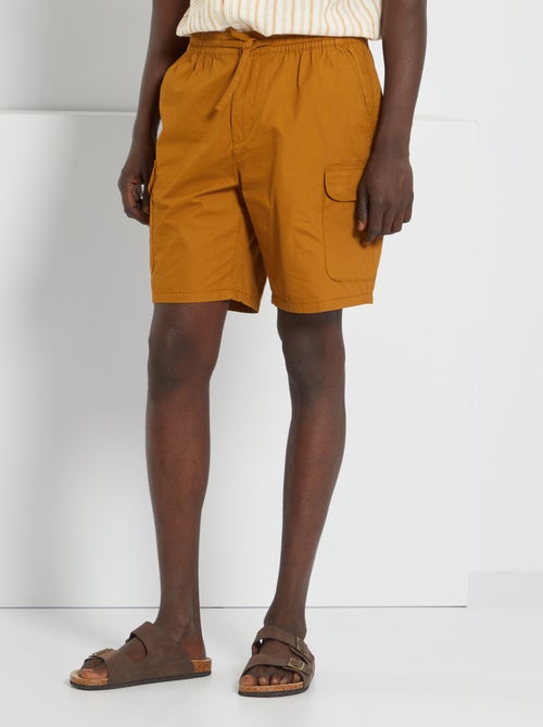 Bermudas lisas com cintura elástica - Kiabi