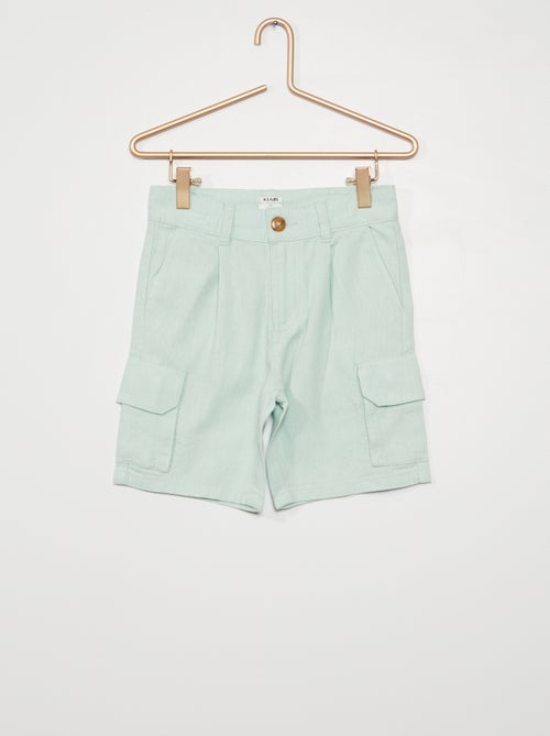 Bermudas lisas em linho - Kiabi