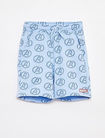 Bermudas 'Marvel' em moletão leve com 2 bolsos