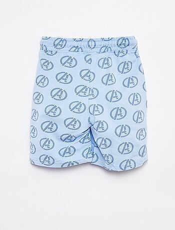 Bermudas 'Marvel' em moletão leve com 2 bolsos
