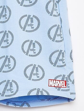 Bermudas 'Marvel' em moletão leve com 2 bolsos
