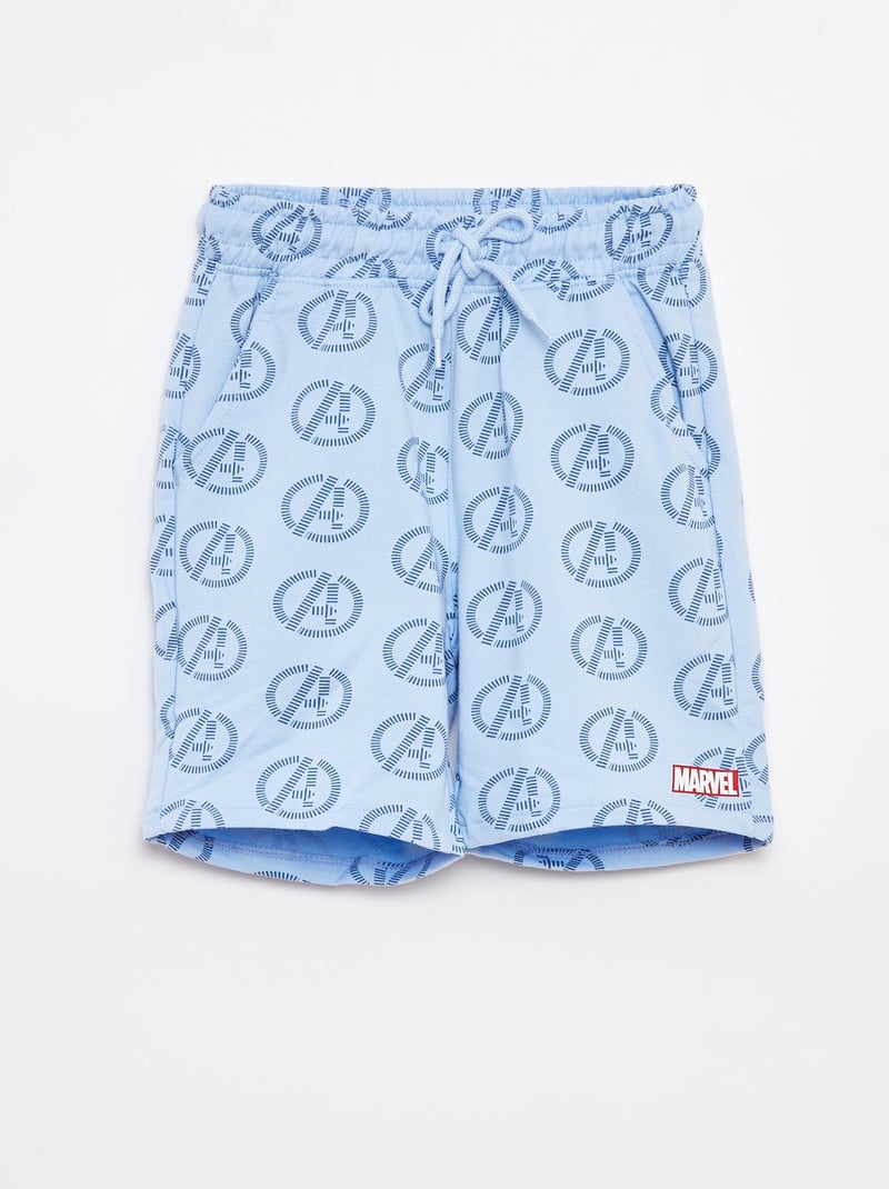 Bermudas 'Marvel' em moletão leve com 2 bolsos AZUL - Kiabi