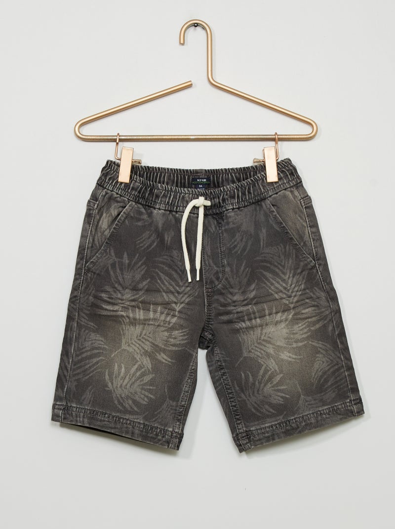 Bermudas regulares de ganga CINZA - Kiabi