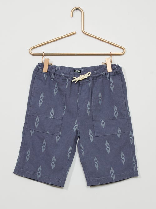 Bermudas regulares de linho - Kiabi