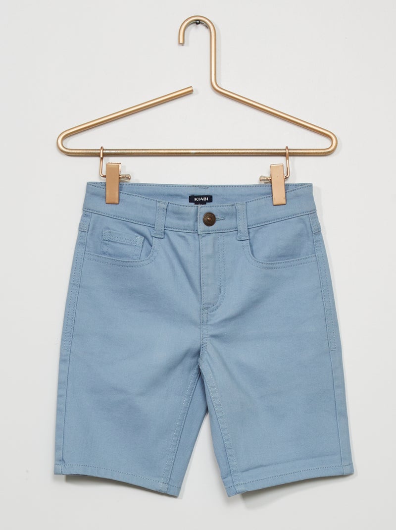 Bermudas slim com 5 bolsos AZUL - Kiabi