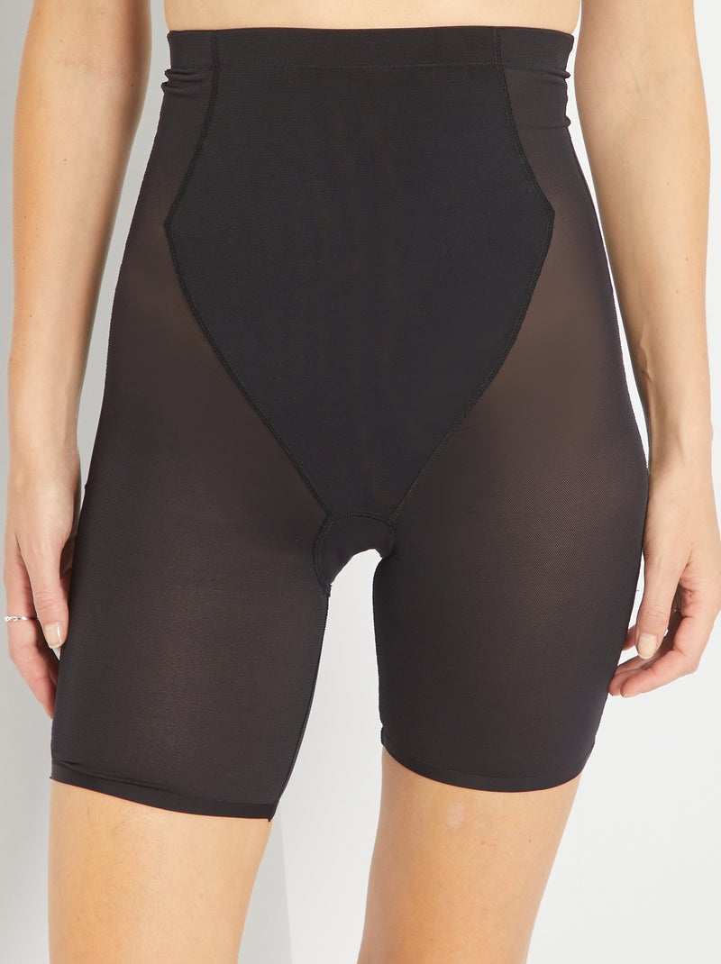 Bermudas subidas adelgaçantes 'By Bra' Preto - Kiabi