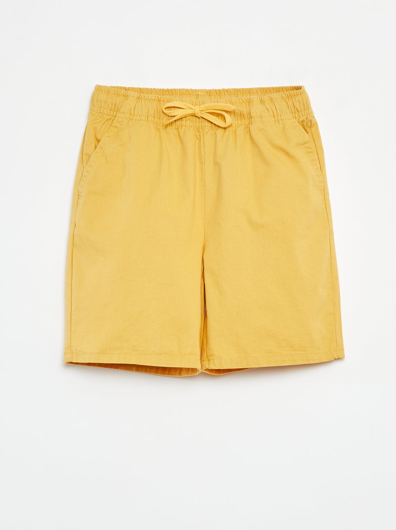 Bermudas tipo chino lisas AMARELO - Kiabi