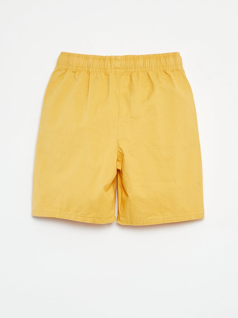Bermudas tipo chino lisas AMARELO - Kiabi