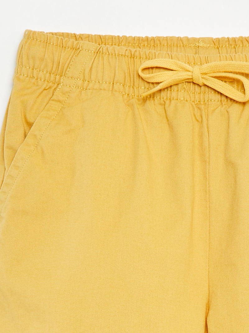 Bermudas tipo chino lisas AMARELO - Kiabi