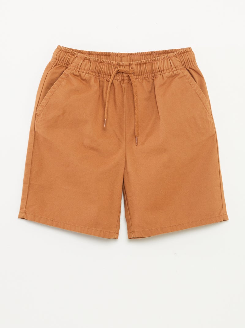 Bermudas tipo chino lisas CASTANHO - Kiabi