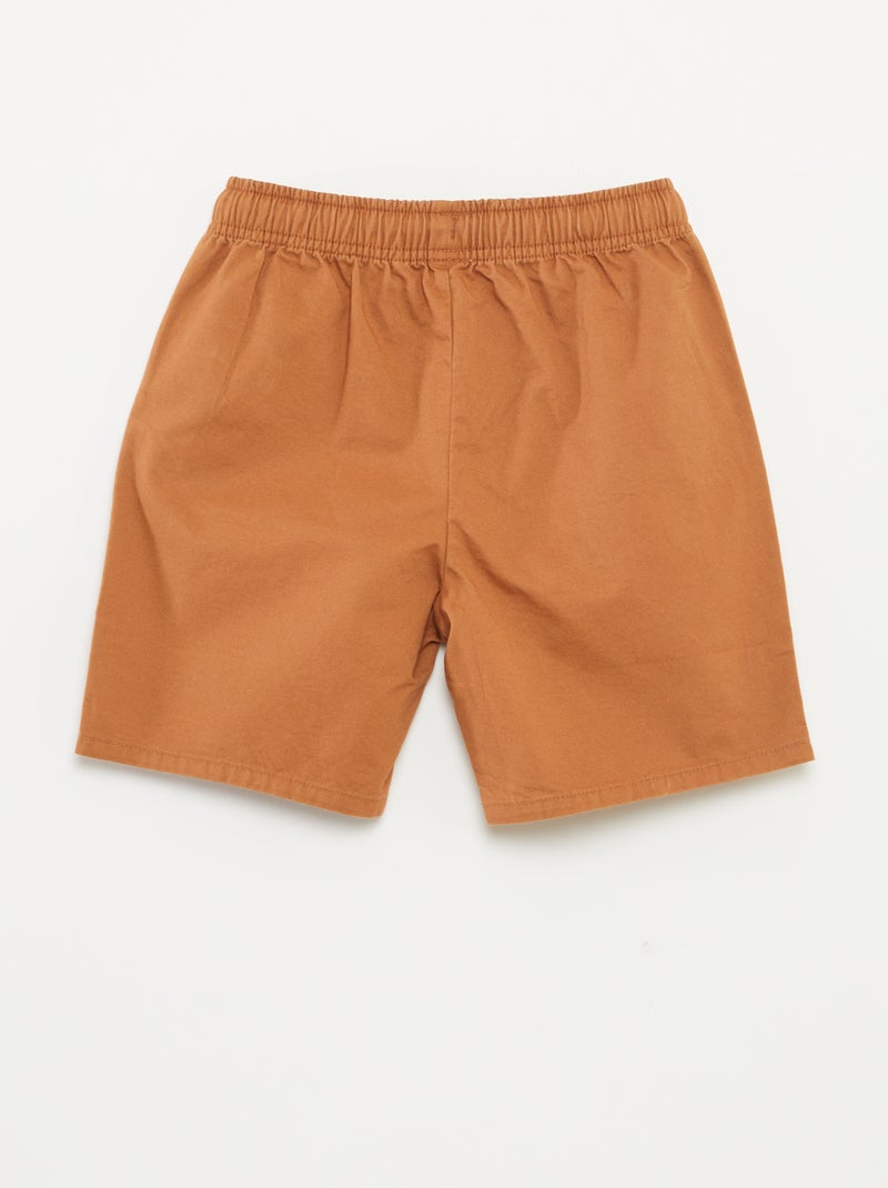 Bermudas tipo chino lisas CASTANHO - Kiabi