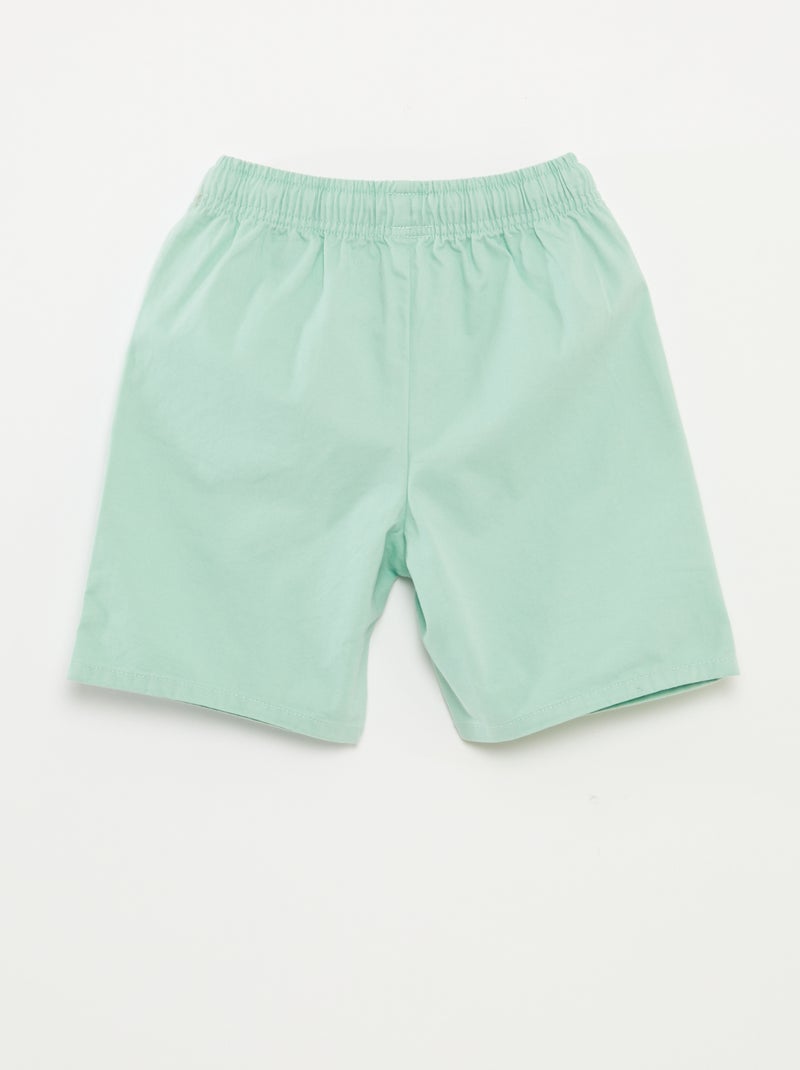 Bermudas tipo chino lisas VERDE - Kiabi