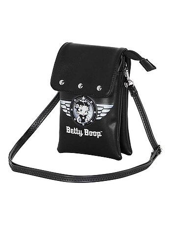 Betty Boop Motor Love Bolsa de Telemóvel, Preta