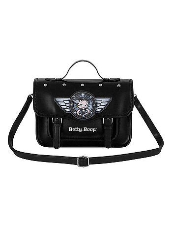 Betty Boop Motor Love Mala-Mochila Satchel, Preta