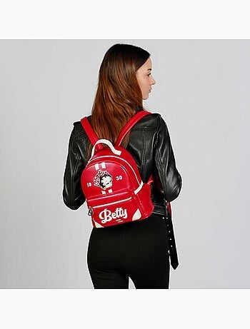 Betty boop varsity mochila heady, borgonha