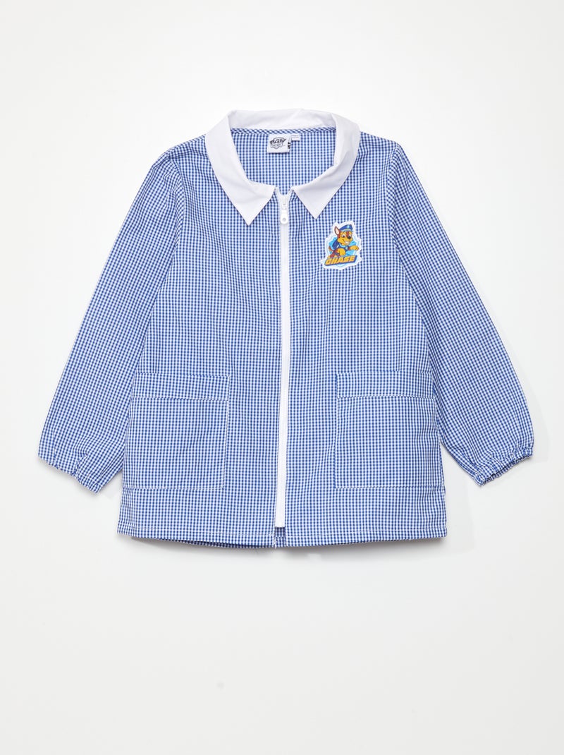 Bibe curto com estampado 'vichy' 'Patrulha Pata' AZUL - Kiabi
