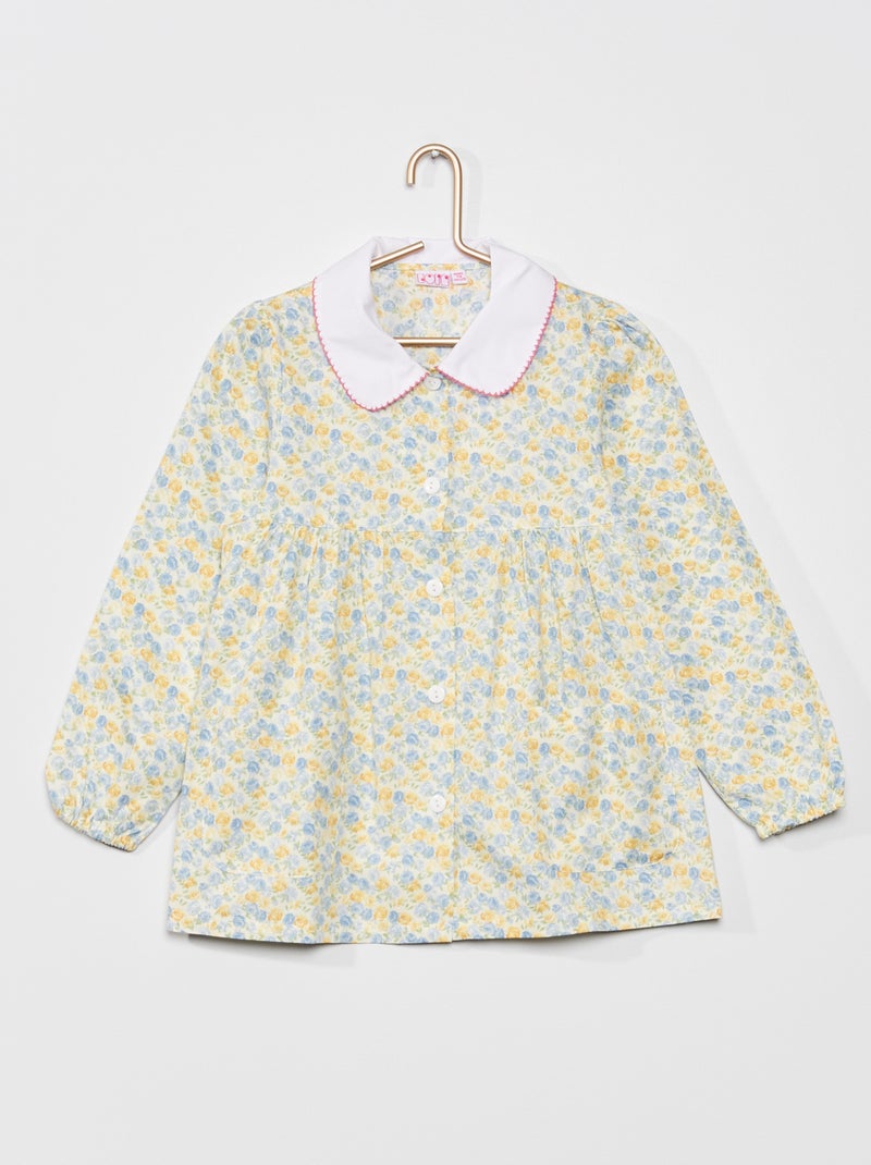 Bibe curto 'florido' Amarelo / Azul - Kiabi