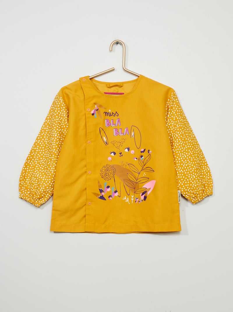 Bibe de escola estampado AMARELO - Kiabi