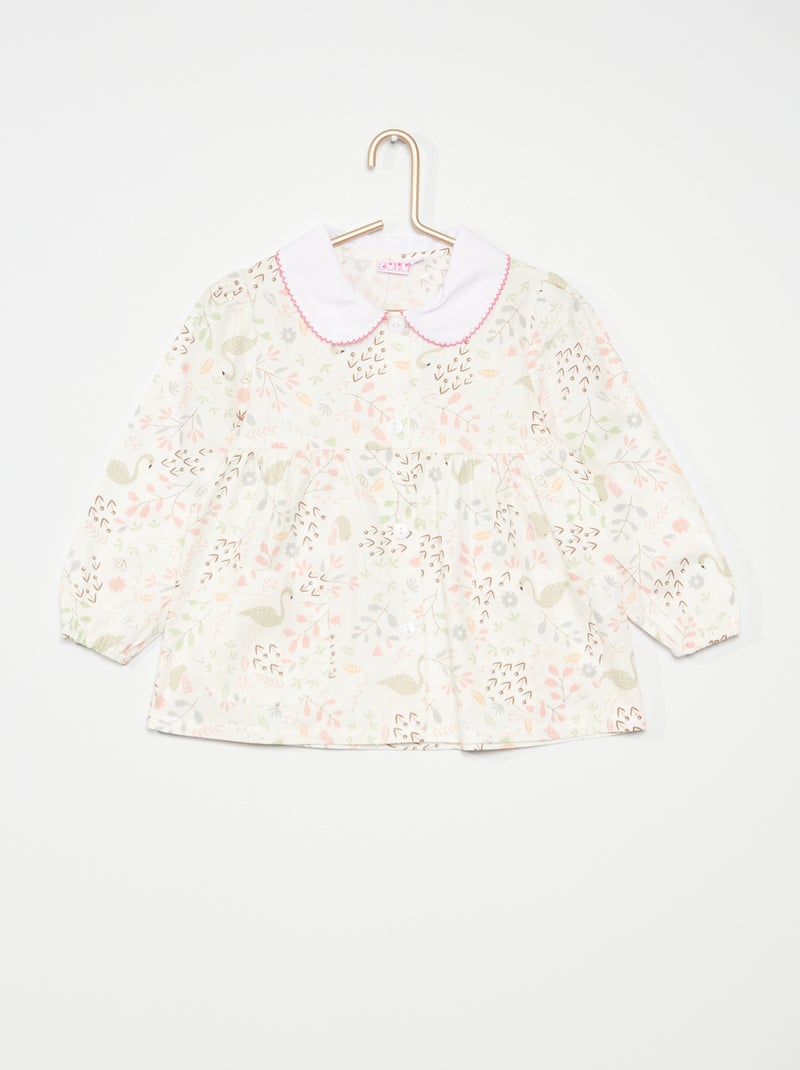 Bibe de escola estampado 'flamingo' e 'flores' ROSA - Kiabi