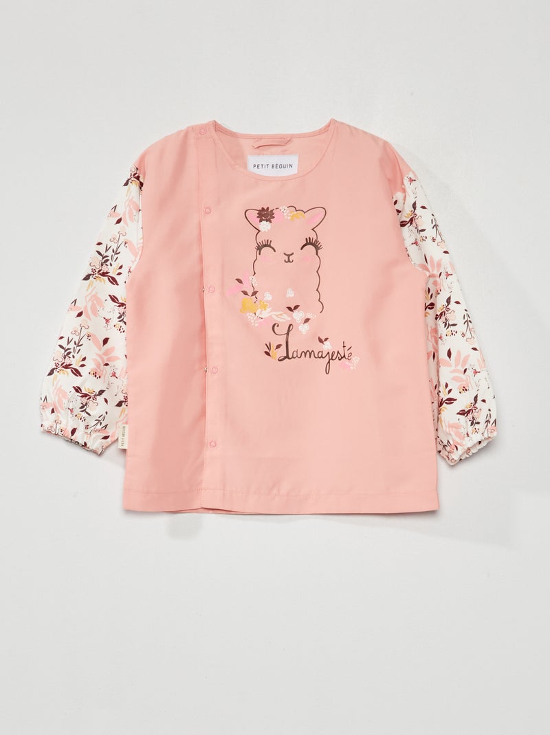 Bibe de manga comprida estampado ROSA - Kiabi