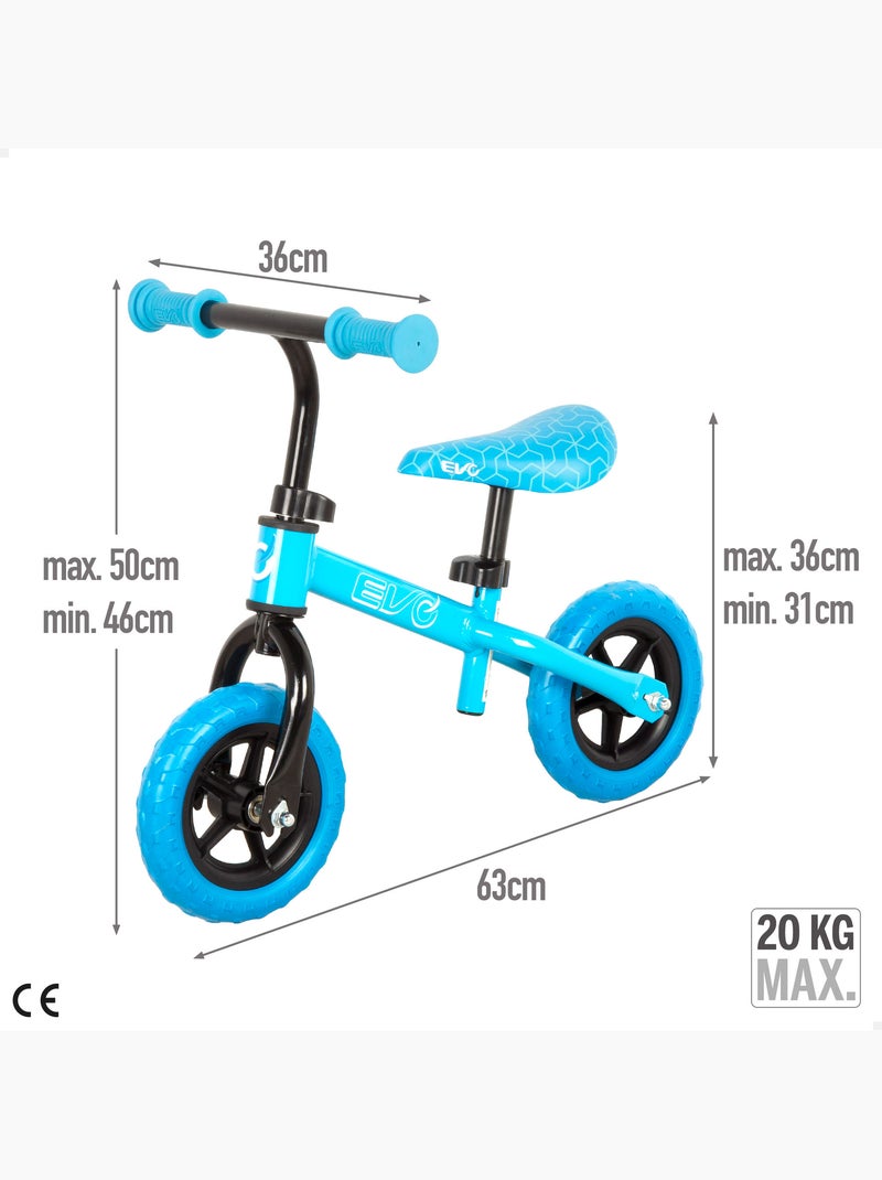 Bicicleta de equilíbrio com altura ajustável e peso máximo de 20 kg evo Azul - Kiabi