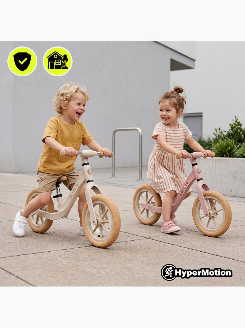Bicicleta de equilíbrio hypermotion bloom 12" para crianças a partir dos 2 anos – cinzento-sable Bege - Kiabi