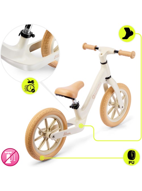 Bicicleta de equilíbrio hypermotion bloom 12" para crianças a partir dos 2 anos – cinzento-sable - Kiabi