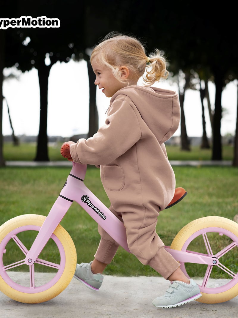 Bicicleta de equilíbrio infantil hypermotion marcelo com rodas pu, 12", a partir de 18 meses Rosa - Kiabi