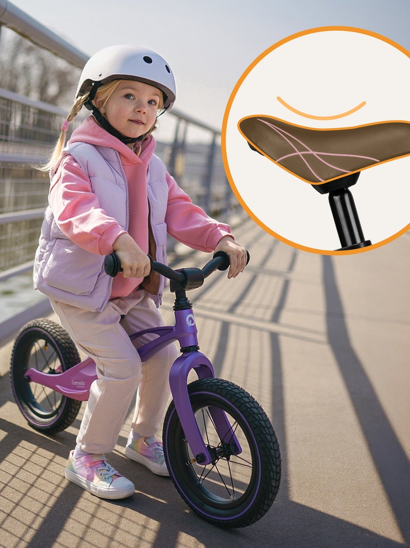 Bicicleta de equilíbrio LIONELO Bart Air – Bicicleta infantil – Até 30 kg – Leve –  Ajustáveis Roxo - Kiabi