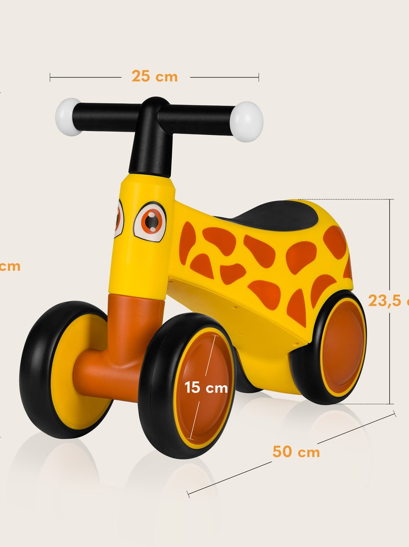 Bicicleta de equilíbrio LIONELO Sammy – Bicicleta infantil – 4 rodas – Ergonómica Amarelo - Kiabi