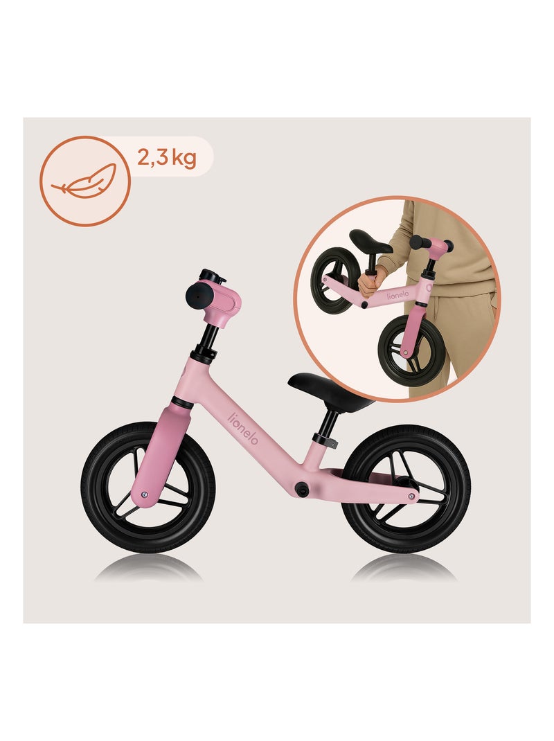 Bicicleta de Equilíbrio Lionelo Toni com Capacete – Para crianças a partir de 18 meses Rosa - Kiabi