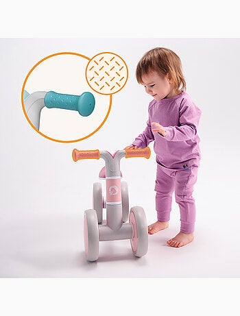 Bicicleta de equilíbrio LIONELO Villy – Bicicleta infantil – 4 rodas – Amortecimento dianteiro