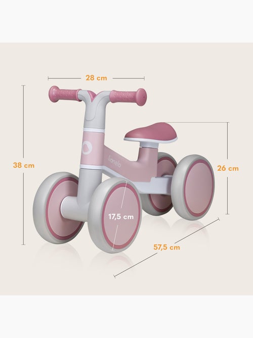 Bicicleta de equilíbrio LIONELO Villy – Bicicleta infantil – 4 rodas – Amortecimento dianteiro - Kiabi